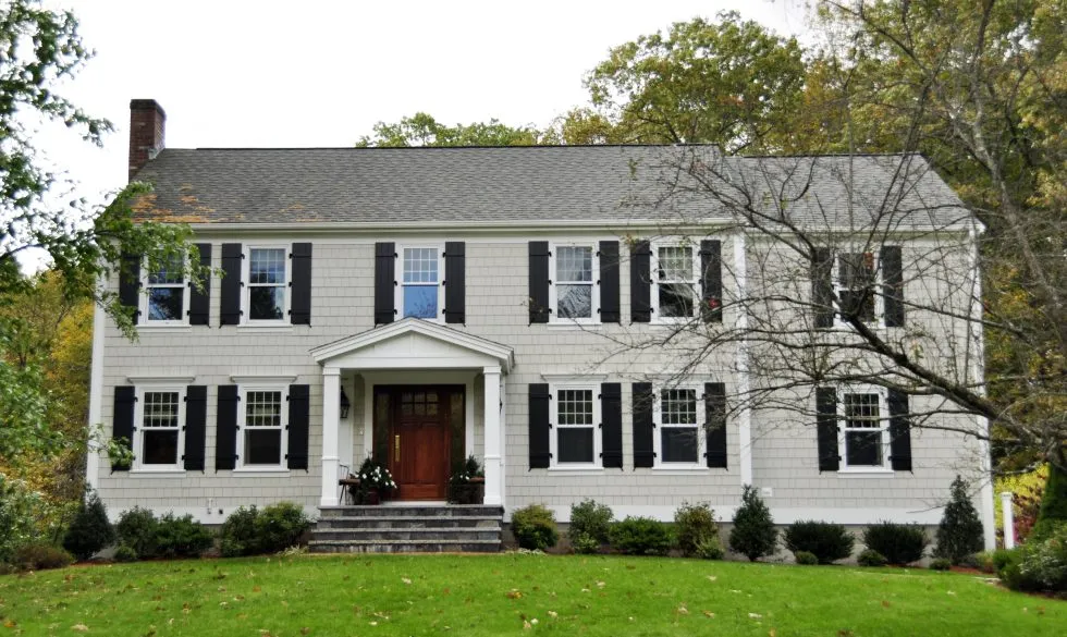Newly installed vinyl siding on a home